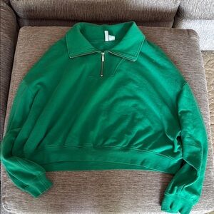 Green Half-Zip Pullover